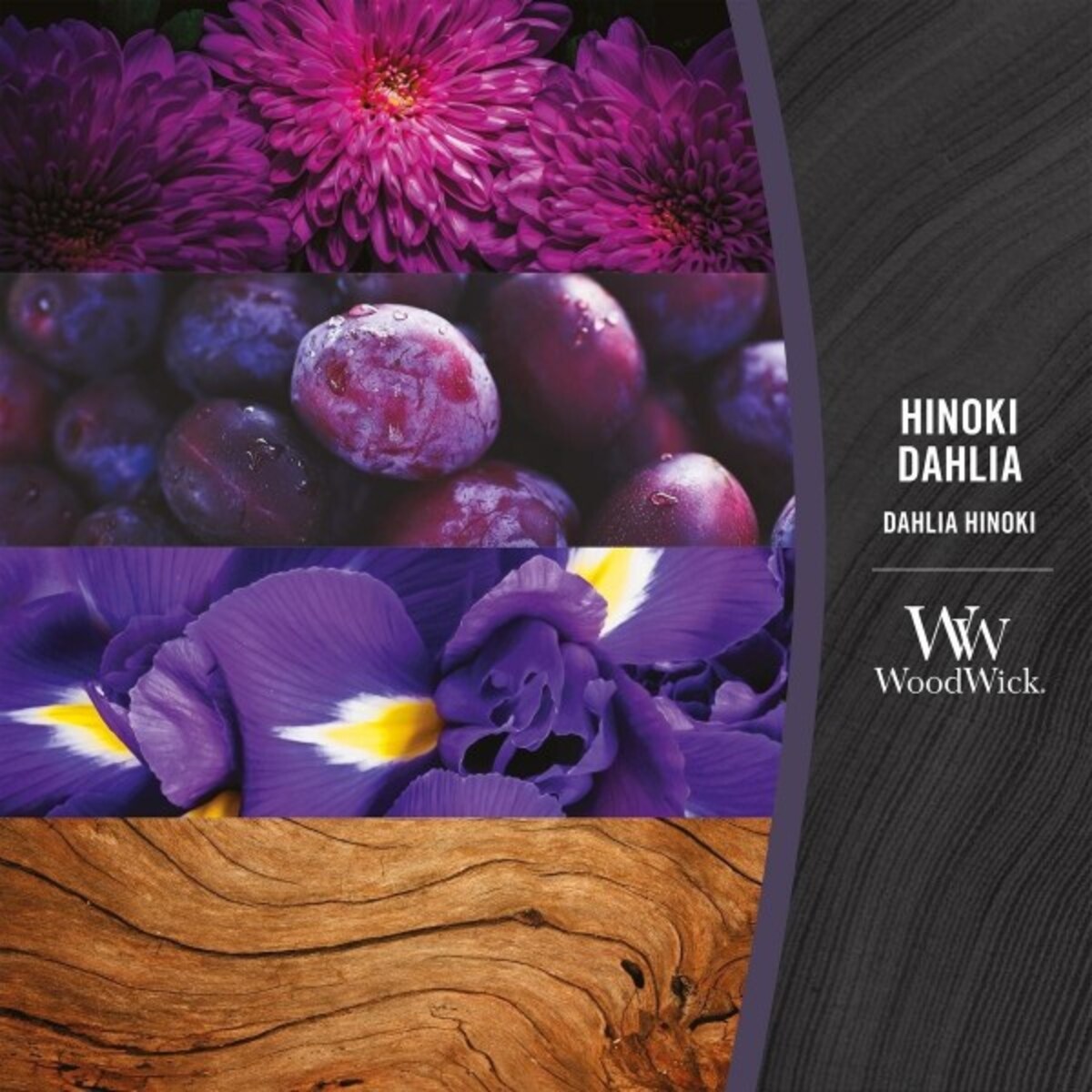 WoodWick świeca mała HINOKI DAHLIA