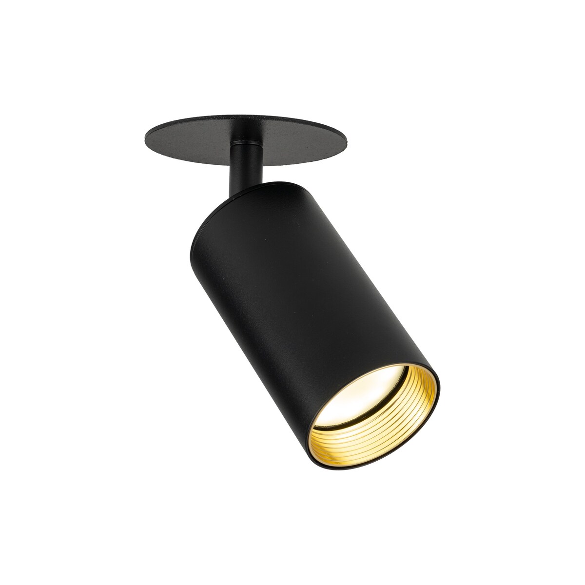 Lampa reflektor spot podtynkowy TK Lighting AMIS BLACK 10806 GU10 czarno-złota regulowana wpuszczana sufitowa