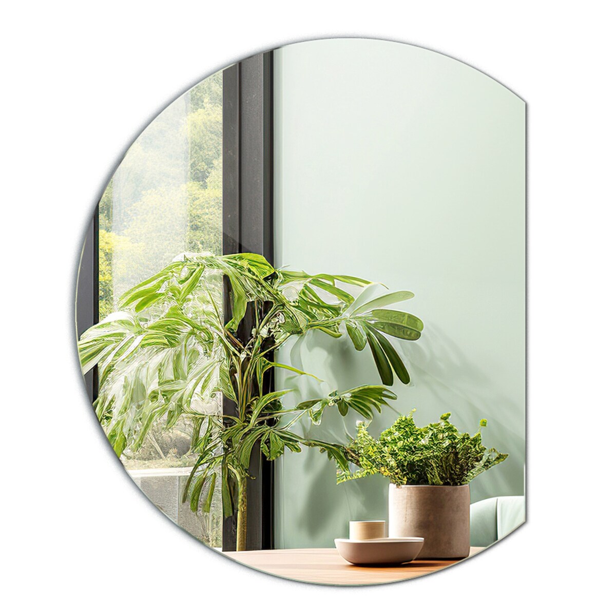 Lustro ścięte koło 63x70 cm