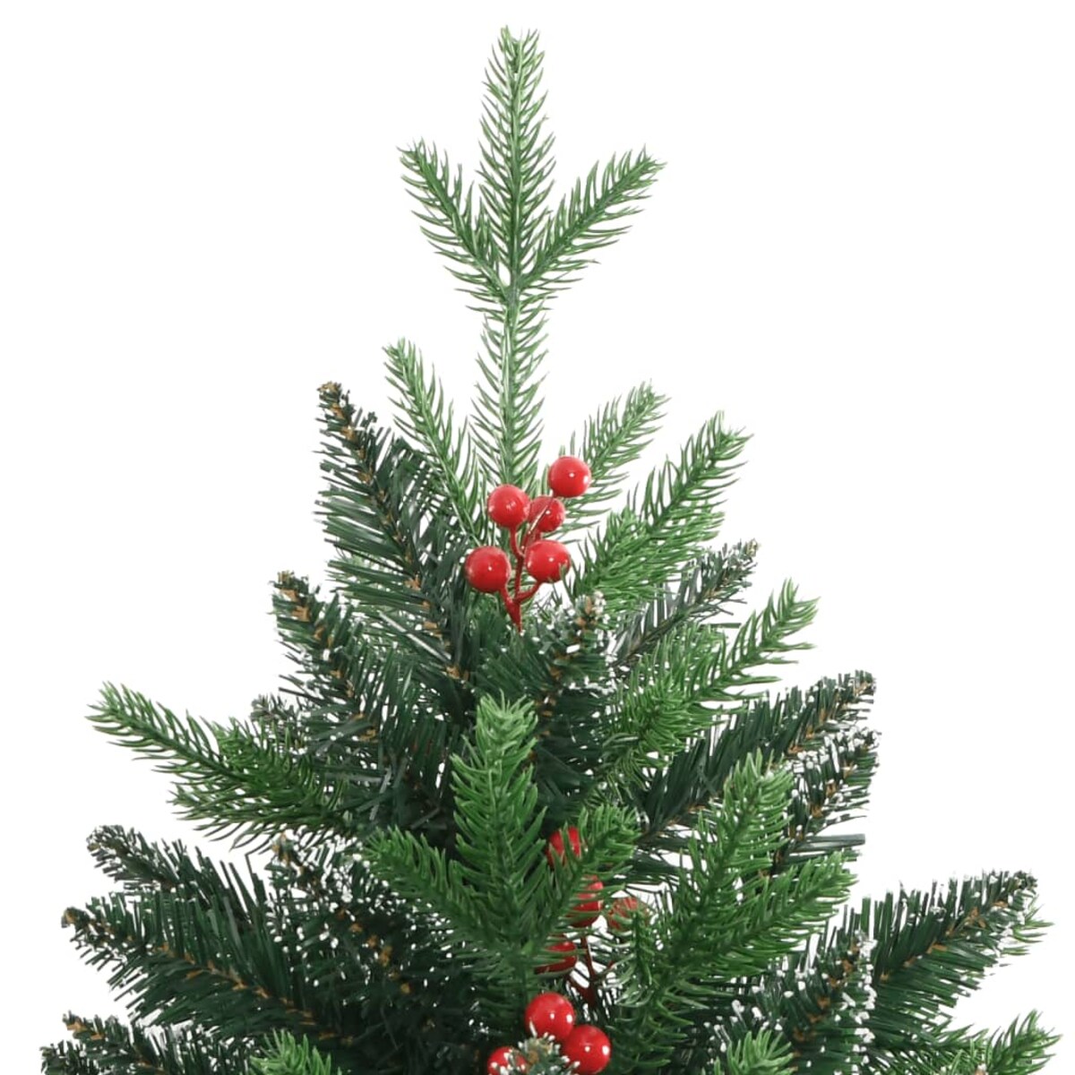 vidaXL Sztuczna choinka zawiasowa z czerwonymi jagodami, 240 cm