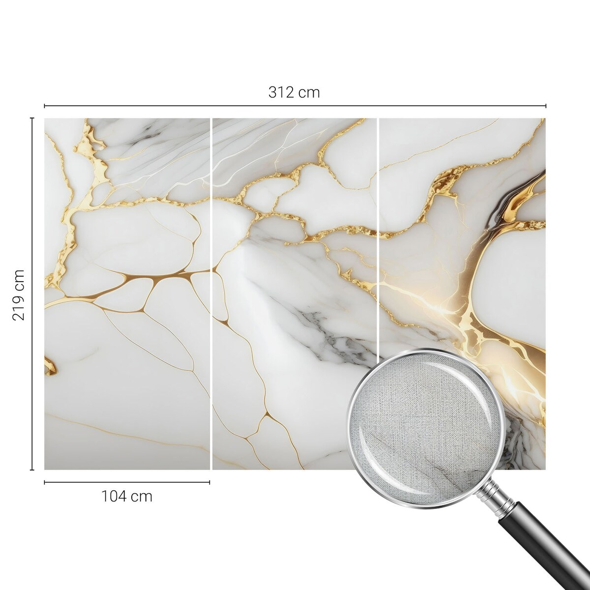 Fototapeta samoprzylepna 312x219 cm - Marmurowa elegancja, tapeta ścienna biała