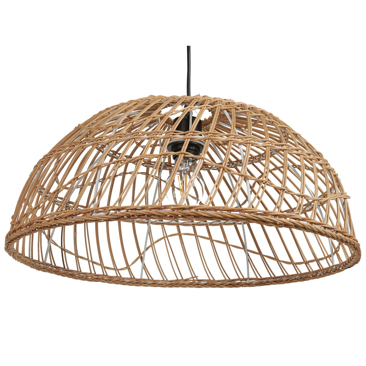 Lampa wisząca rattanowa naturalna RAVINE