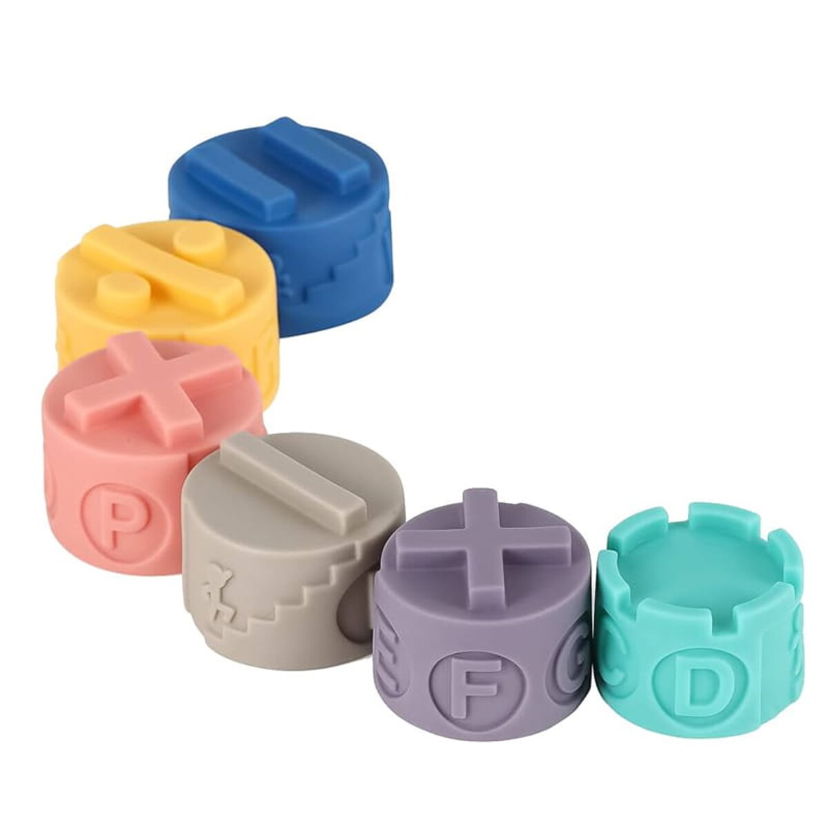 Wieża sensoryczna z kurką - miękkie klocki