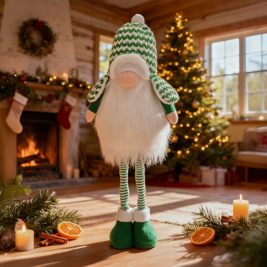 Skrzat świąteczny na teleskopowych nogach ozdoba na święta