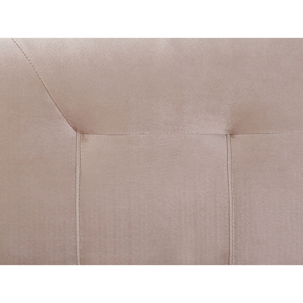 Łóżko kontynentalne welurowe 160 x 200 cm beżowe MARQUISE