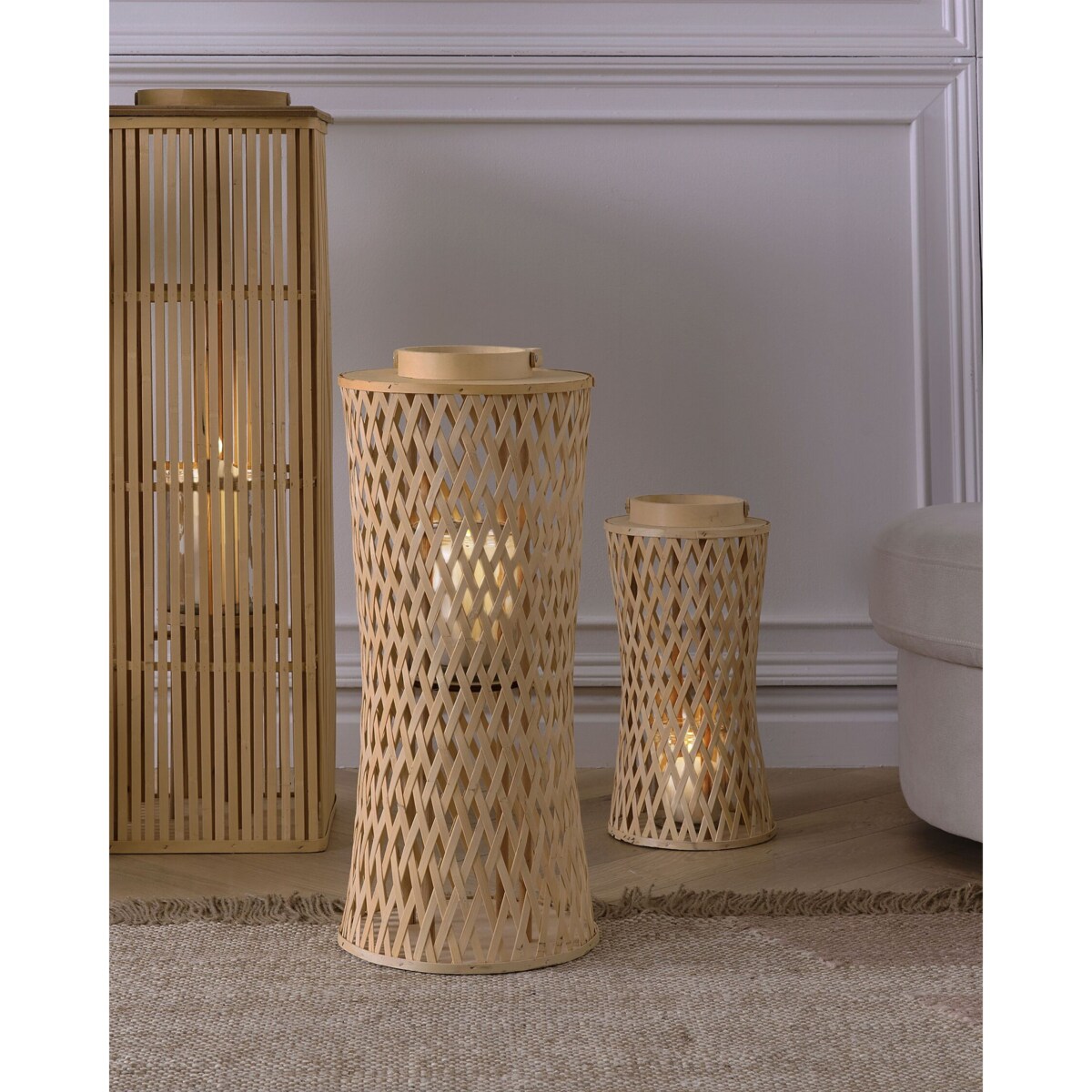 Lampion bambusowy 58 cm naturalny MACTAN