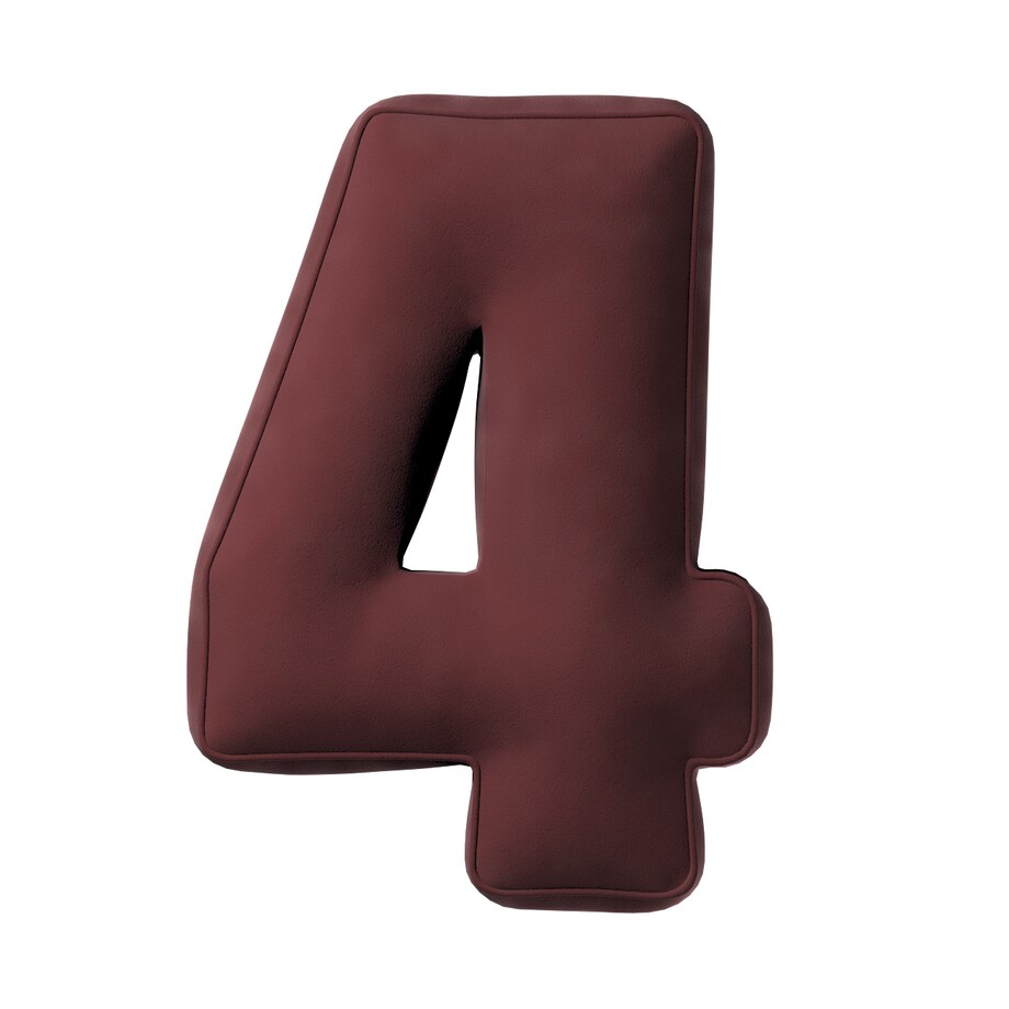 Poduszka Cyferka 4, bordowy, 28 x 40 cm, Posh Velvet