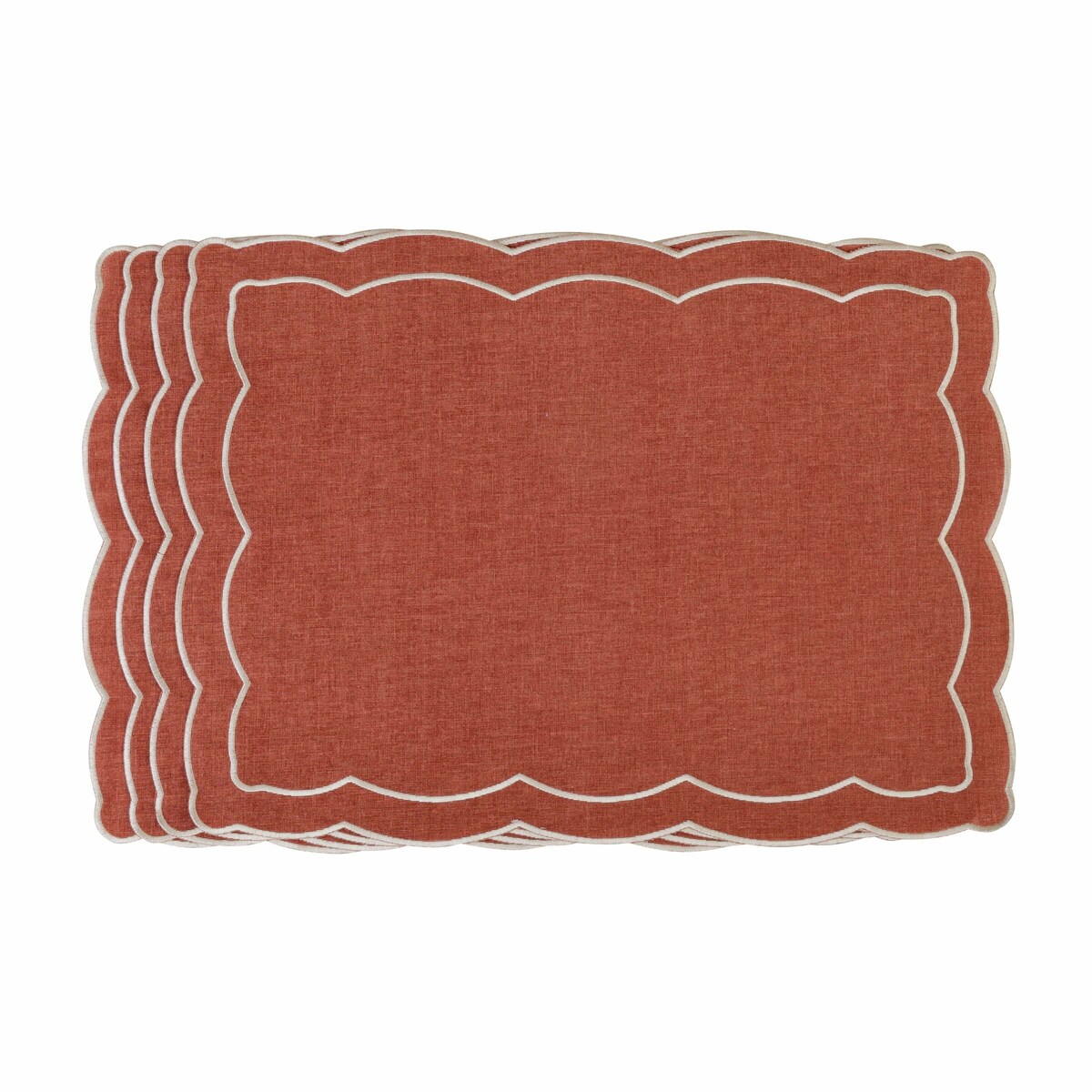 Haftowane podkładki Rust Onde - 4 sztuki