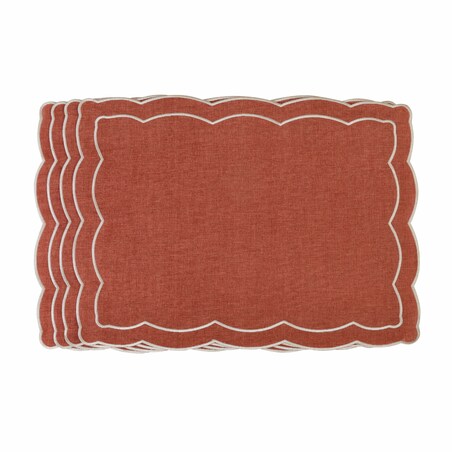 Haftowane podkładki Rust Onde - 4 sztuki