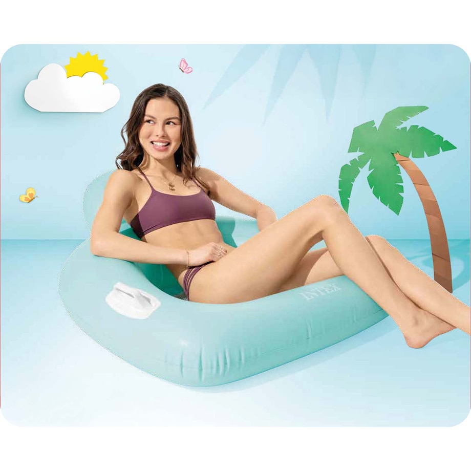 Fotel materac dmuchany Intex 56801 do pływania miętowy Lounge plażowy