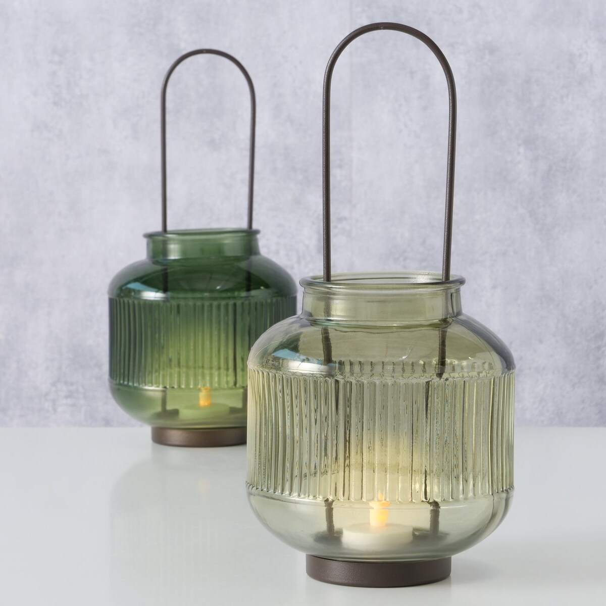 Świecznik szklany na tealight ZENOR, 29 cm