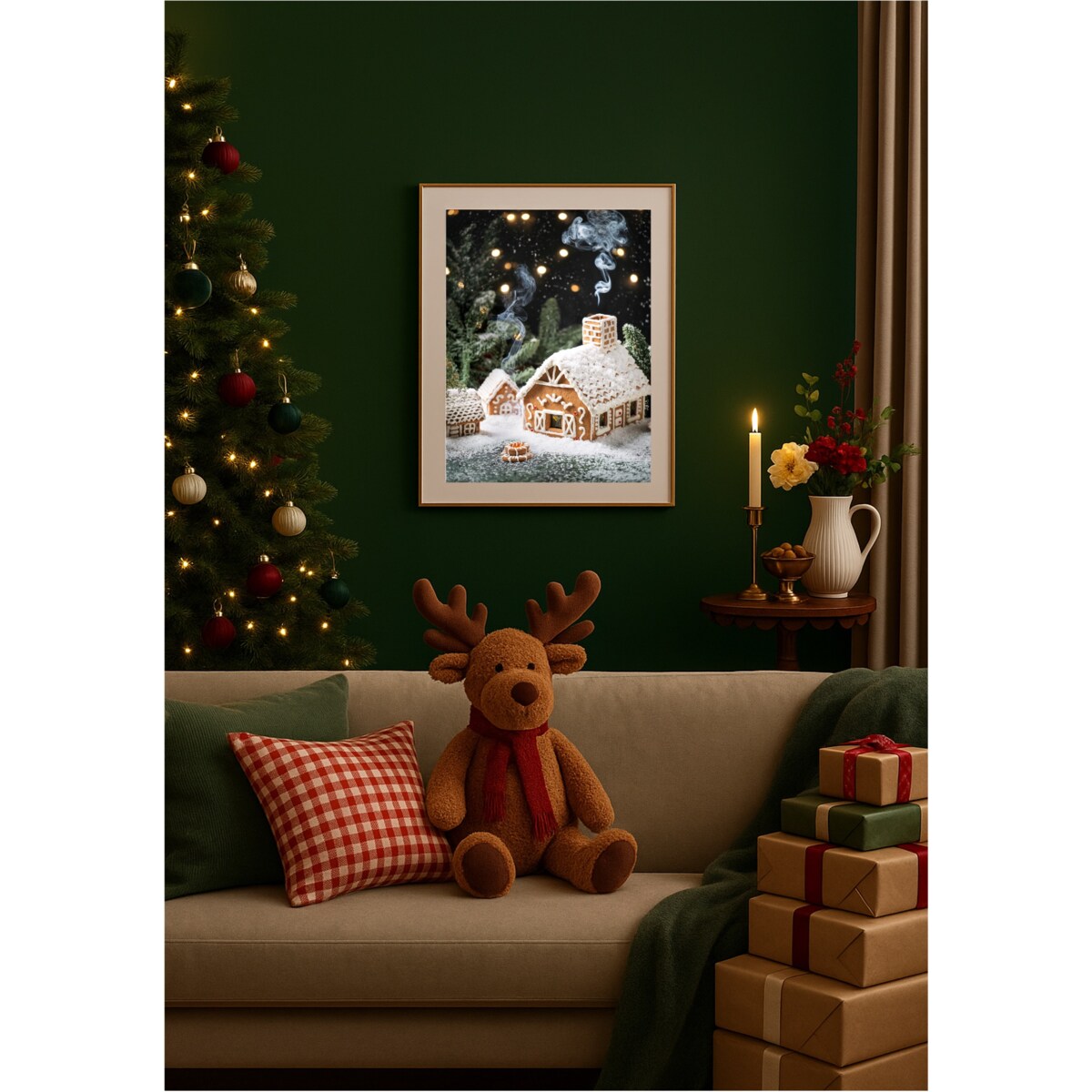 Poster Story, Plakat, Obraz - Świąteczna Chatka, wymiary 50 x 70 cm