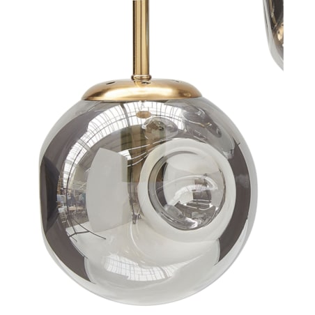 Lampa wisząca szklana 3-punktowa przezroczysta z mosiężnym RALFES