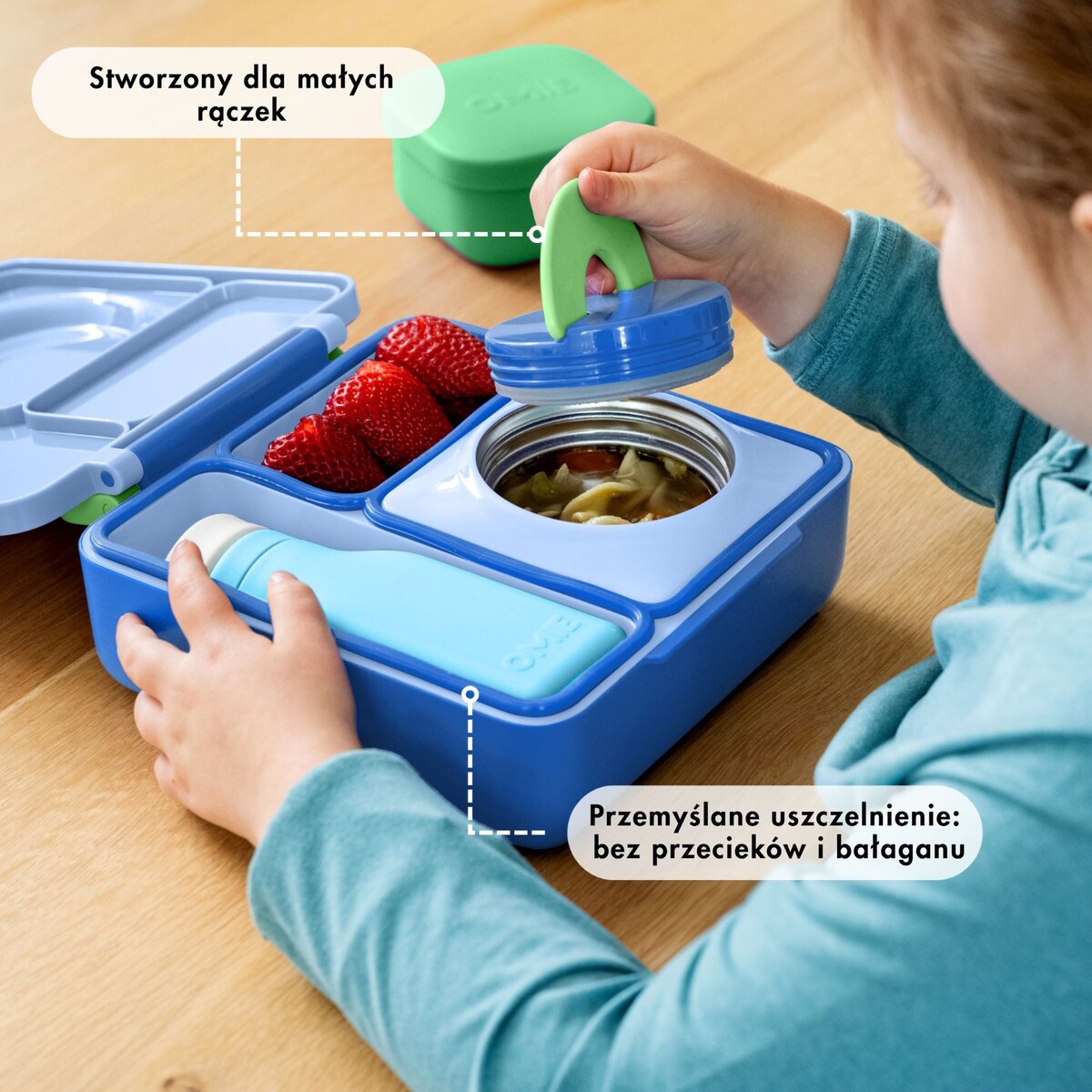 OMIE OMIEBOX lunch box z termosem, Sea Blue
