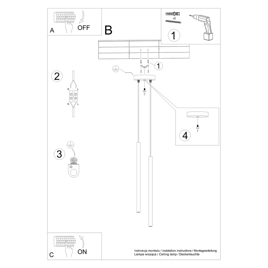 Lampa wisząca PASTELO 2 burgund