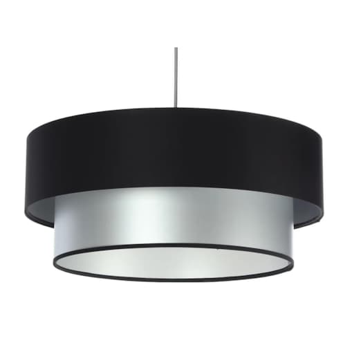 Lampa wisząca DOUBLE BLACK 50 srebrna/czarna