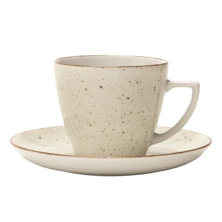 Filiżanka 350 ml ze spodkiem Beata, Dorota beżowa LB21 (6630U)