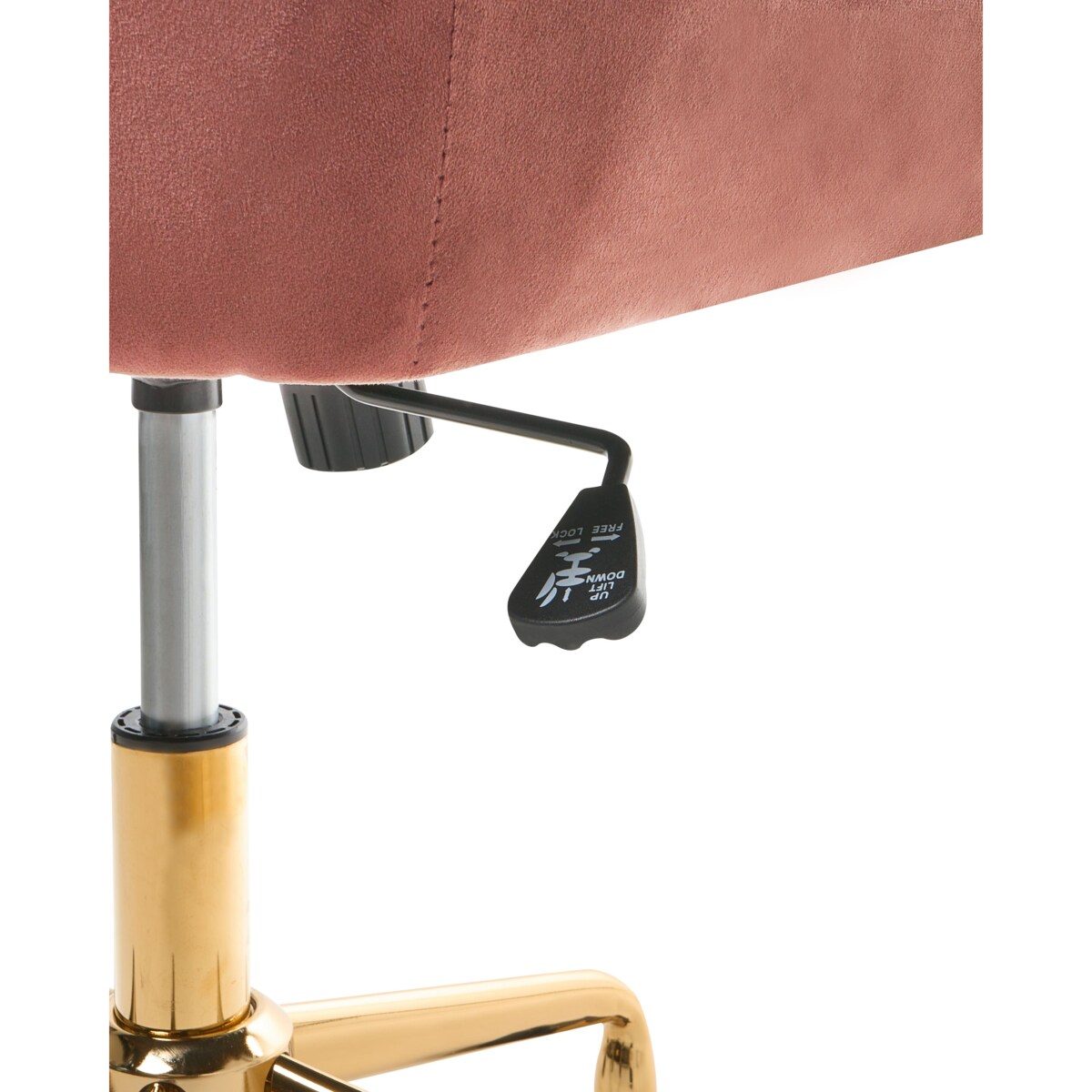 Krzesło obrotowe PALMDALE Welur Różowy