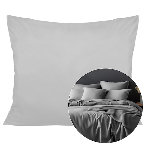 Poszewka satynowa 70x80 kolor Popiel