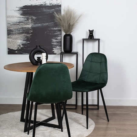 Krzesło tapicerowane do salonu jadalni welurowe pikowane nowoczesne
