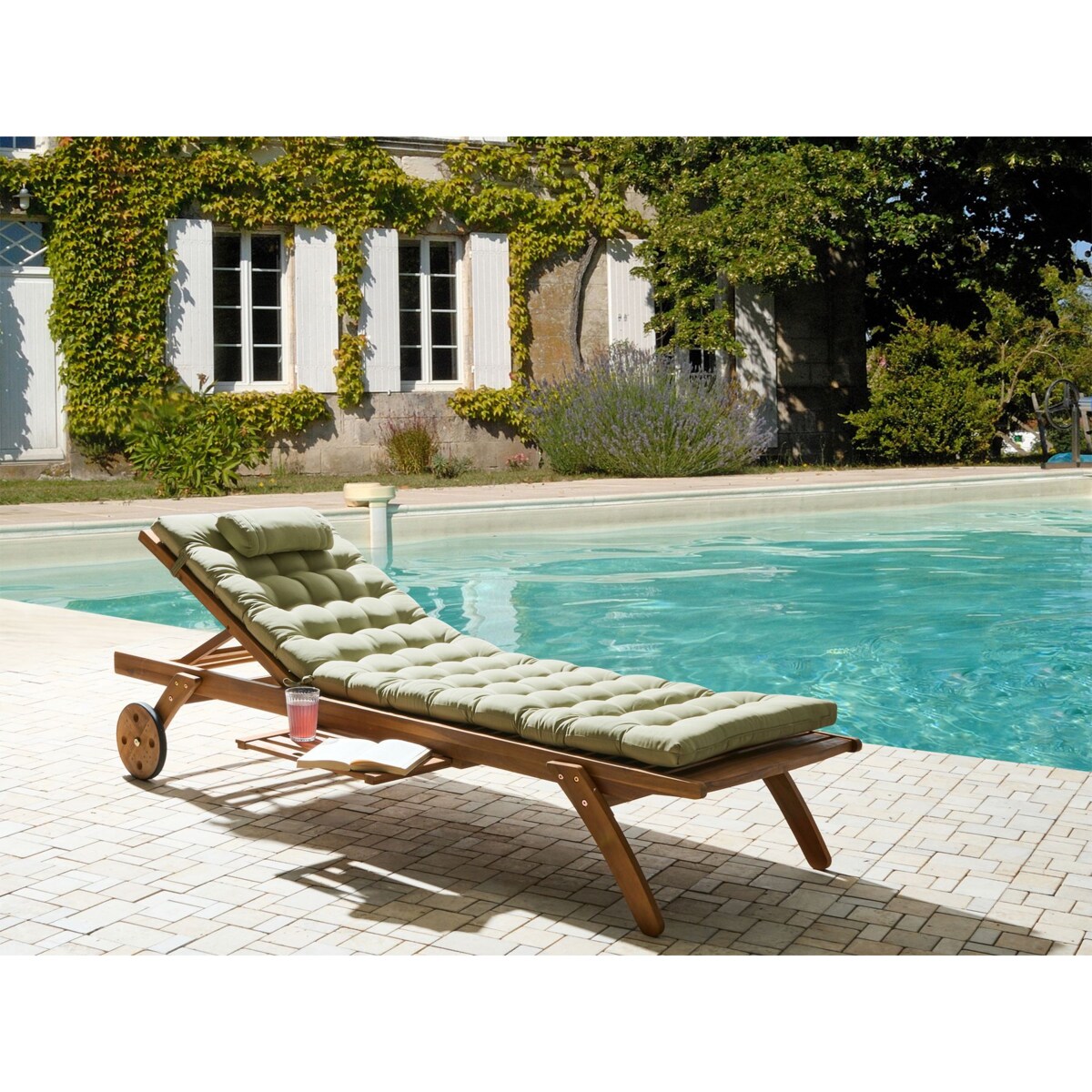 Poduszka na leżak ogrodowy CESANA PREMIUM Jasnozielony