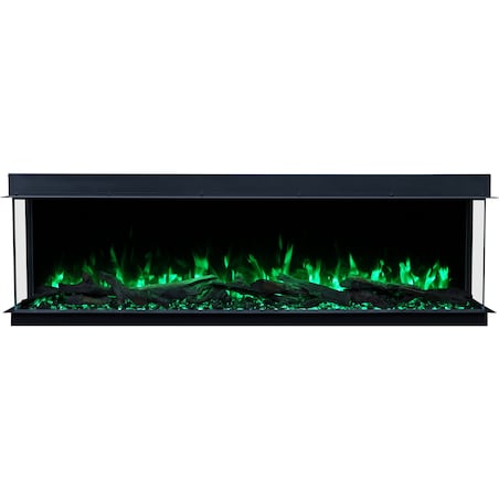 Kominek elektryczny à 3 côtés Emotion Flame Solis 150 - do zabudowy - 150x30x46 cm - kominek LED - funkcja grzania 750/1500 W
