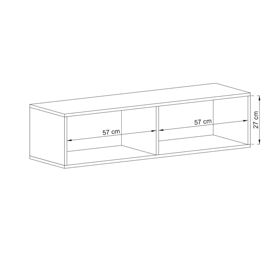 Wisząca Szafka RTV Komoda Loft Industrialna Biały MAT 120 cm