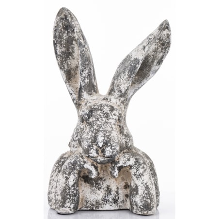Figurka - szare popiersie królika 30x22x16,5 cm TORINO
