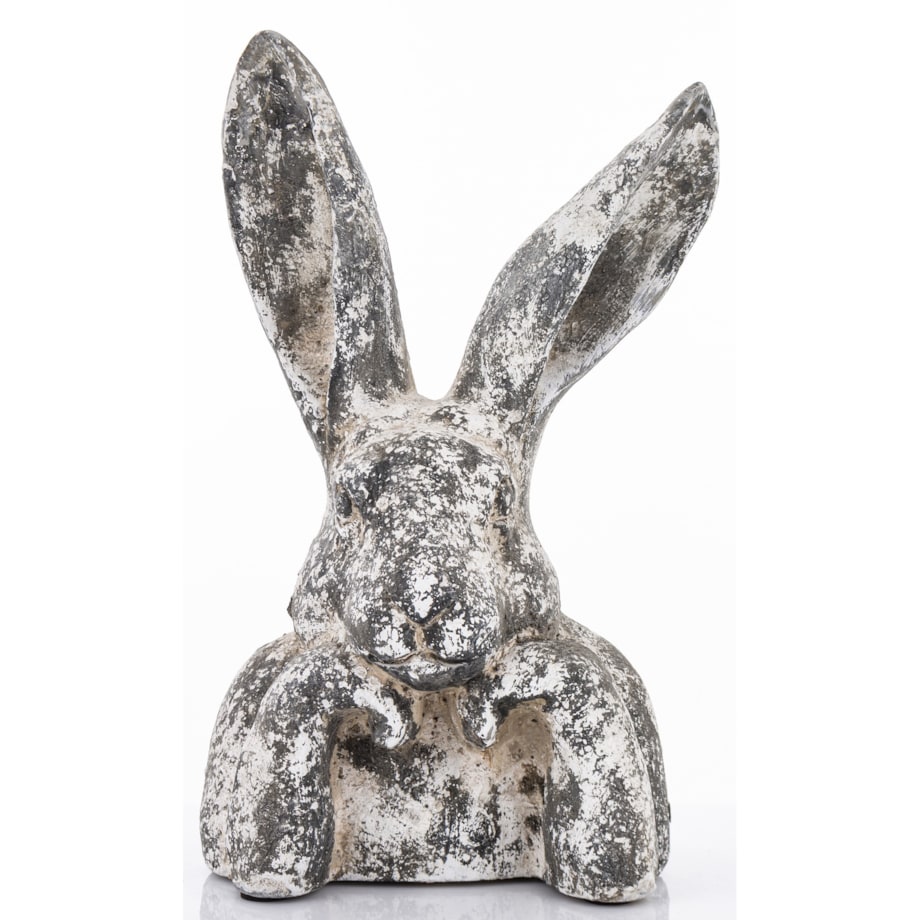 Figurka - szare popiersie królika 30x22x16,5 cm TORINO