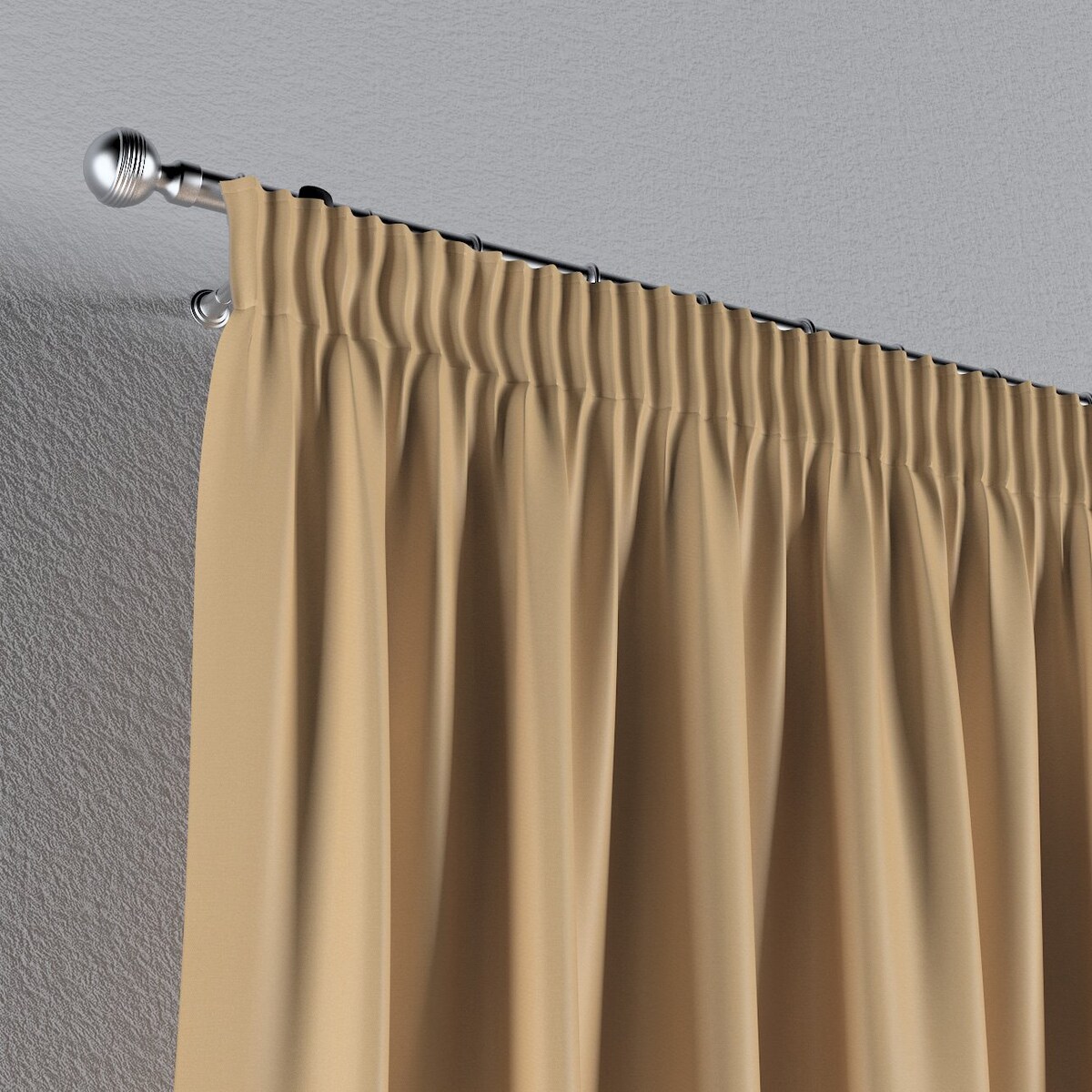 Zasłona na taśmie marszczącej 1 szt. 130x245 złoty z połyskiem