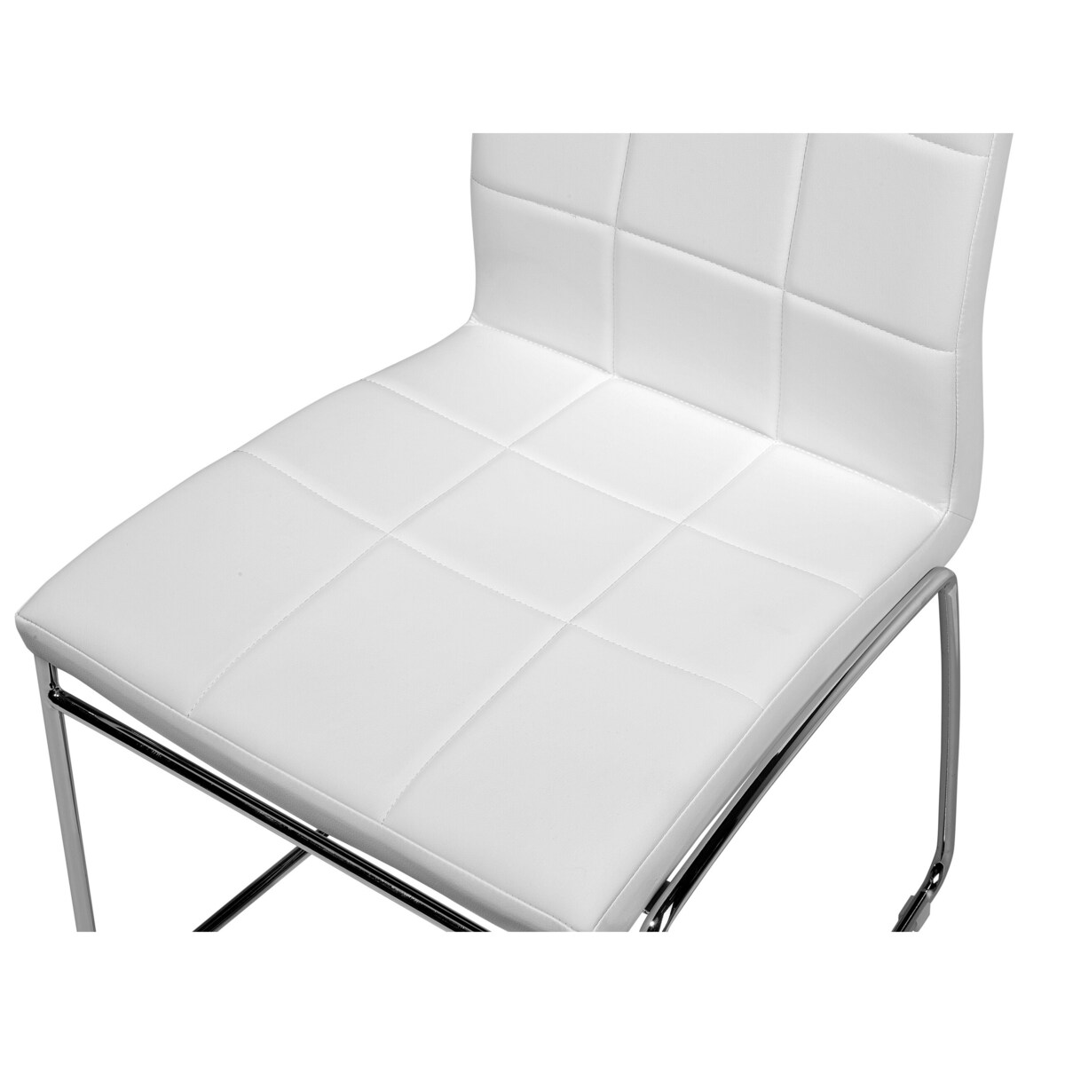 Zestaw 2 krzeseł do jadalni ekoskóra biały KIRON