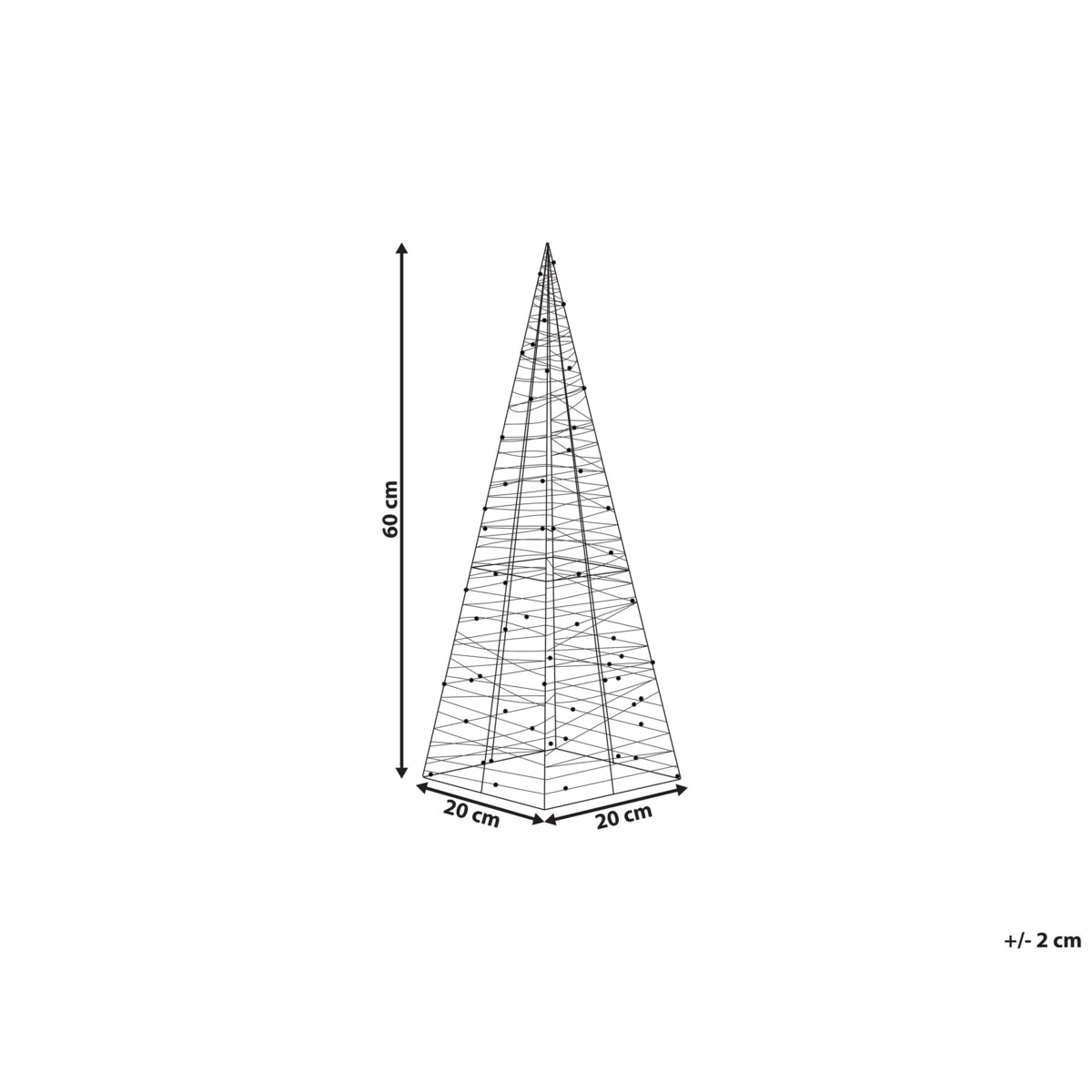 Dekoracja ogrodowa LED choinka 60 cm srebrna PUKSALA