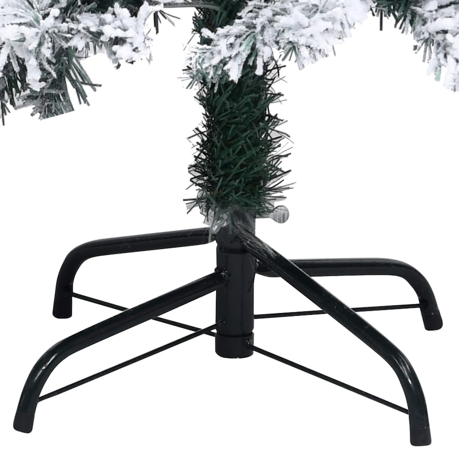 vidaXL Sztuczna choinka, ośnieżona, zielona, 210 cm, PVC