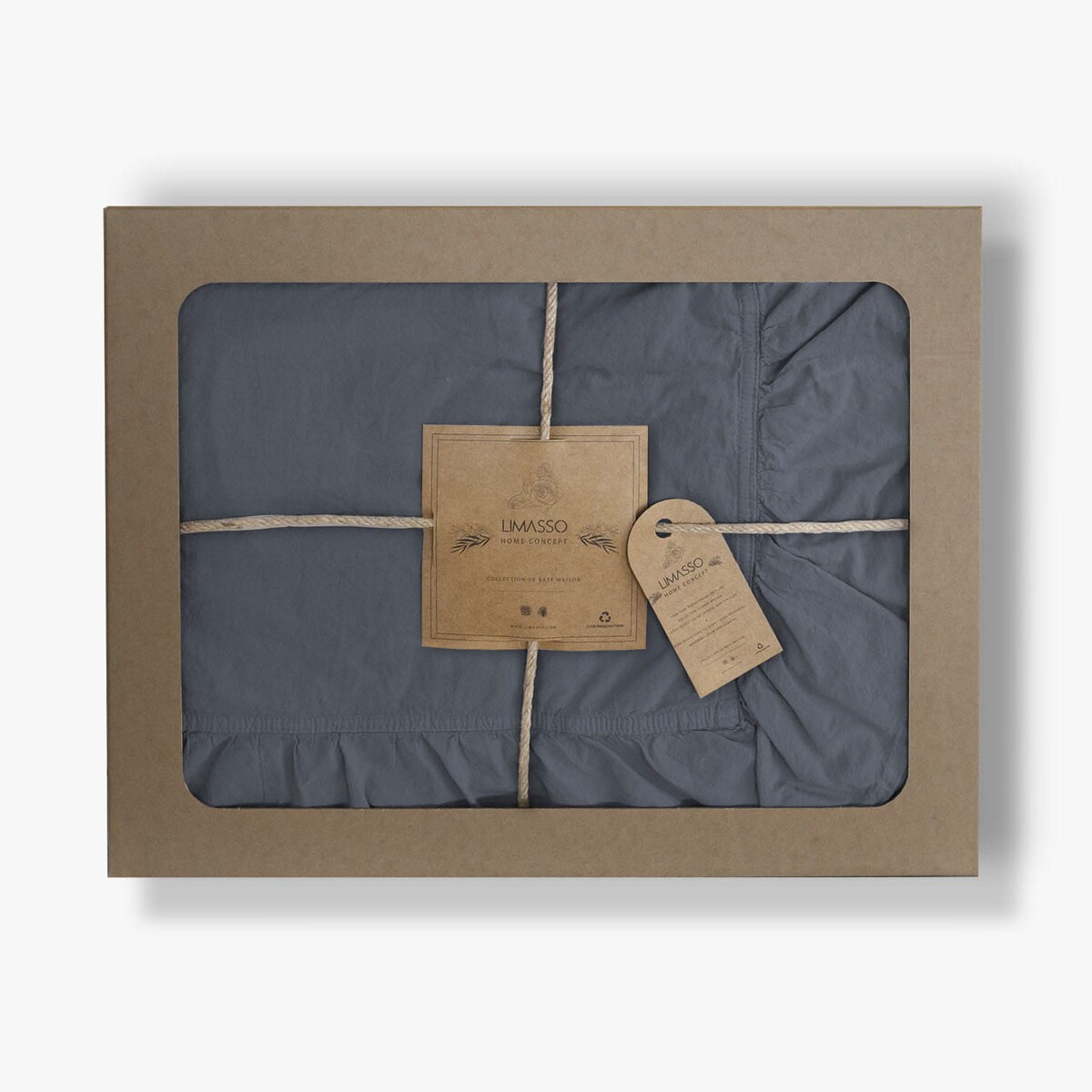 Pościel bawełniana 220x200 Stonewashed Exclusive, Natural Grey