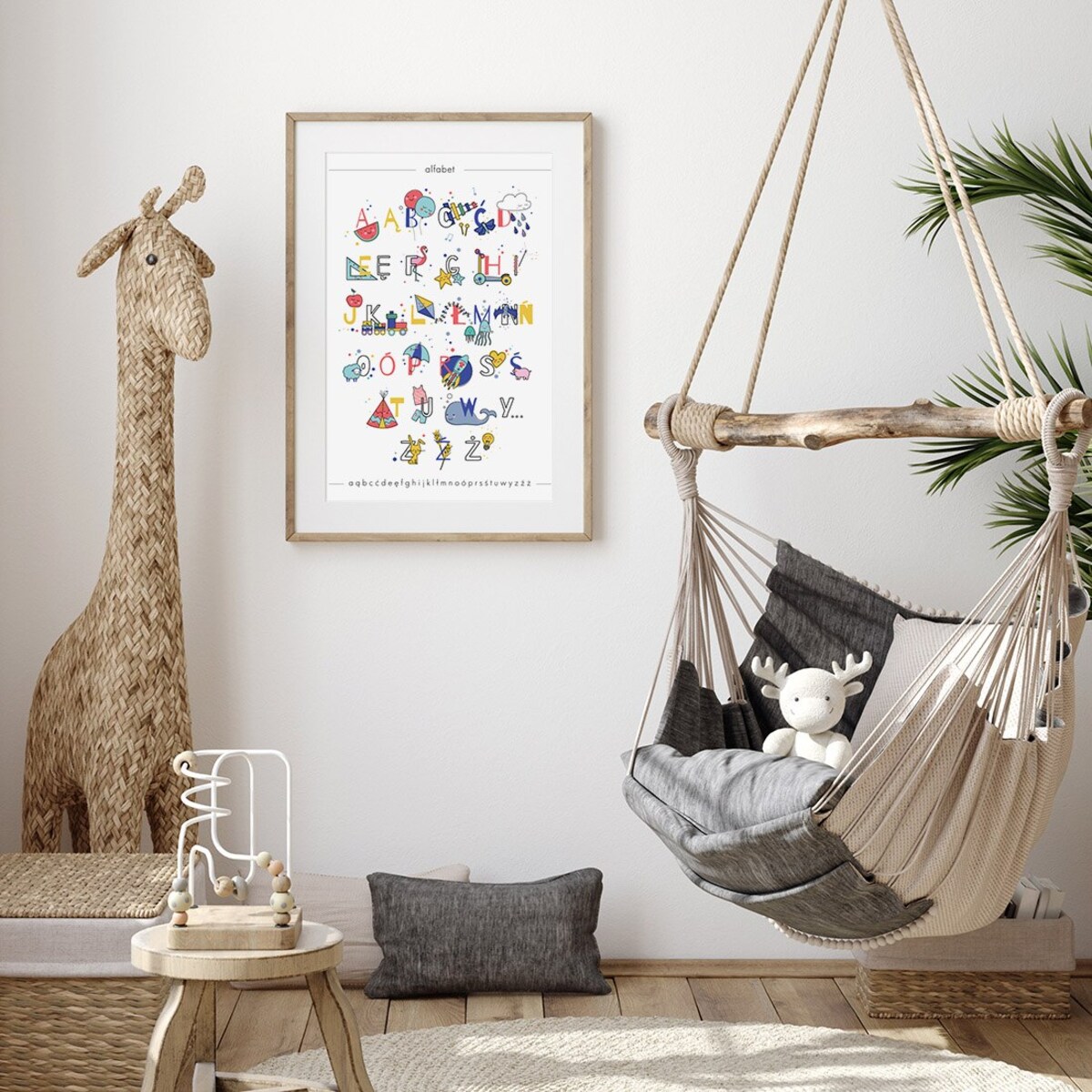 Plakat dla dzieci Alfabet kolorowy 50x70