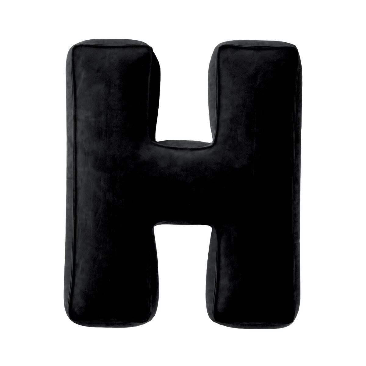 Poduszka literka H, głęboka czerń, 35x40cm, Posh Velvet