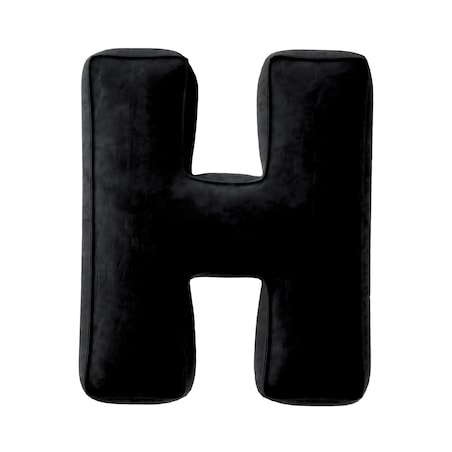 Poduszka literka H, głęboka czerń, 35x40cm, Posh Velvet
