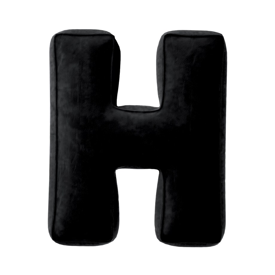 Poduszka literka H, głęboka czerń, 35x40cm, Posh Velvet