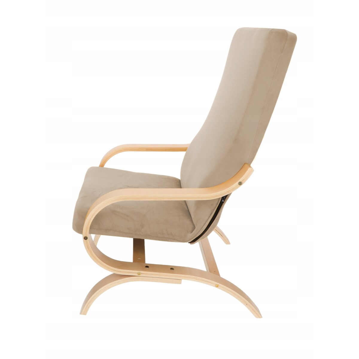 Pokrowiec Na Fotel Finka Beż Cappuccino Welur Elastyczny