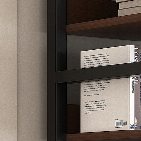 Regał industrialny stojący półka na książki loft 190 cm rama metalowa