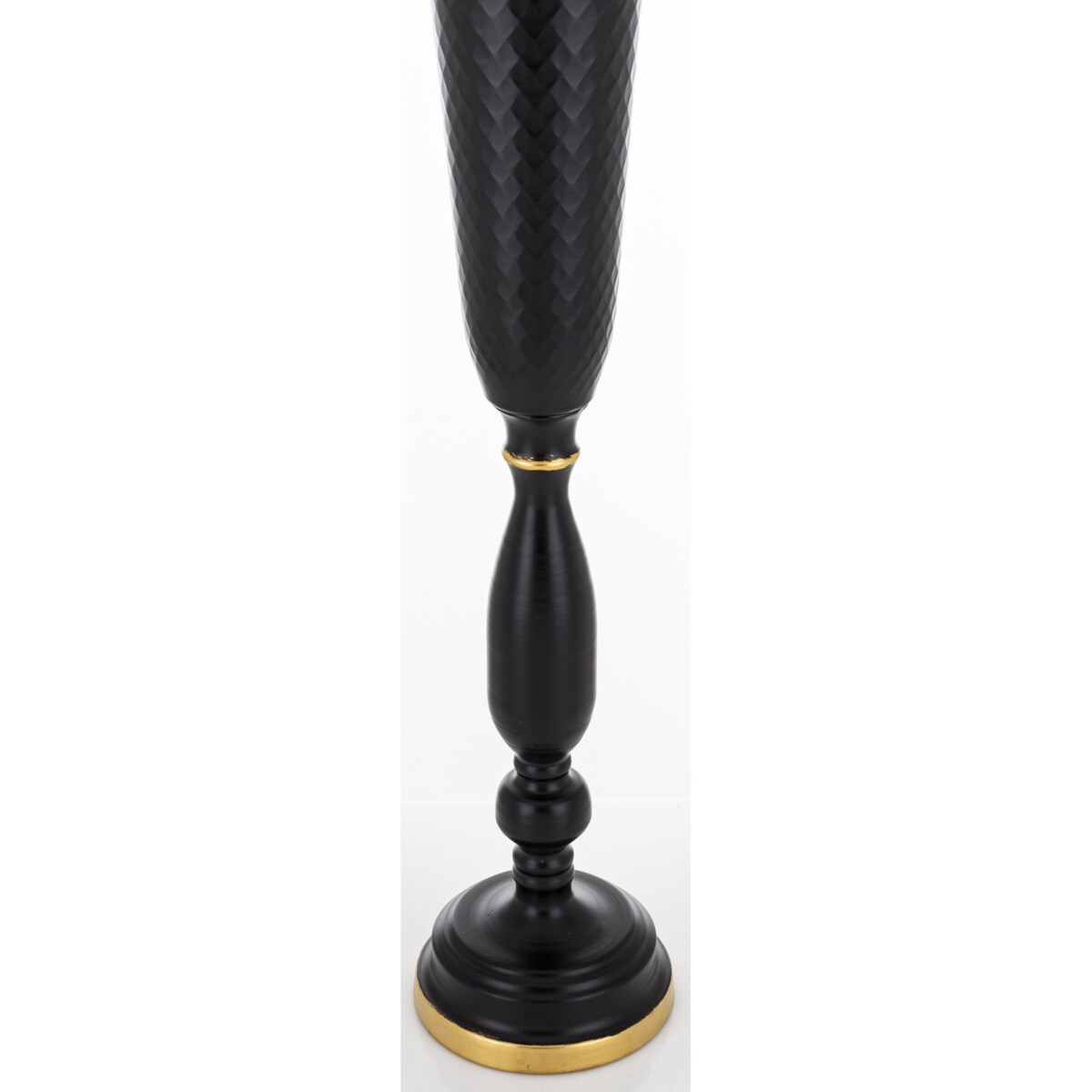 Wazon metalowy ozdobny 70x15,5x15,5 cm TIVOLA czarny