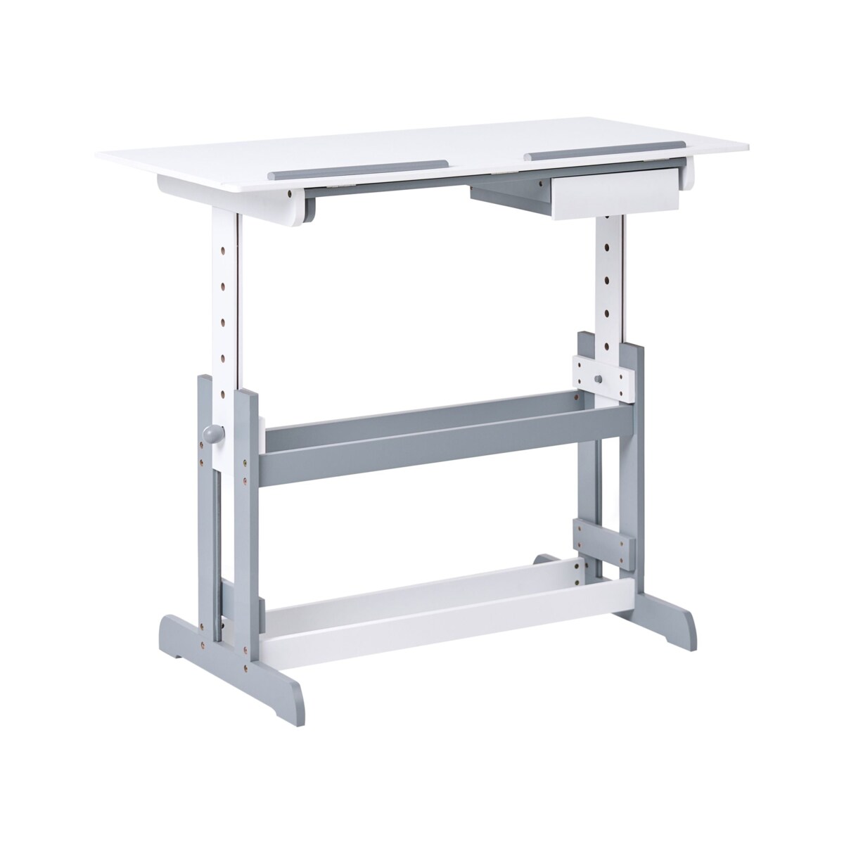 Biurko regulowane manualnie NANNUP Biały 110 cm 53 cm