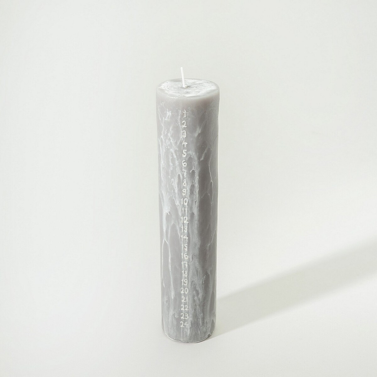 Świeca adwentowa szara 25 cm boże narodzenie, święta, świąteczne, szary, 5x5x25 cm