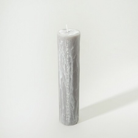 Świeca adwentowa szara 25 cm boże narodzenie, święta, świąteczne, szary, 5x5x25 cm