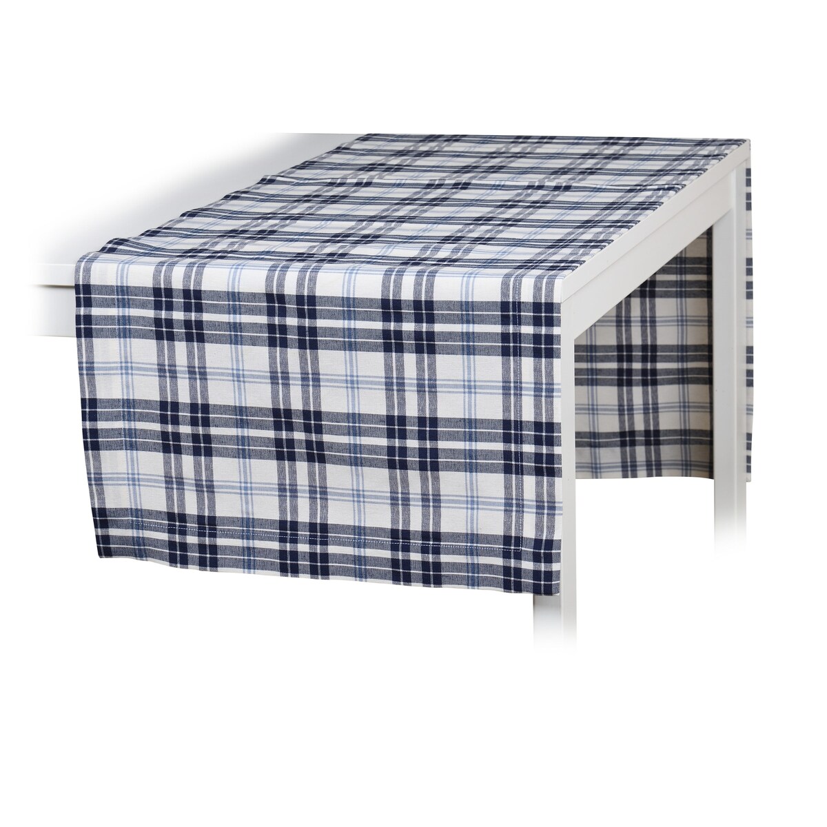 Bieżnik Blue Plaid - 40 cm x 140 cm