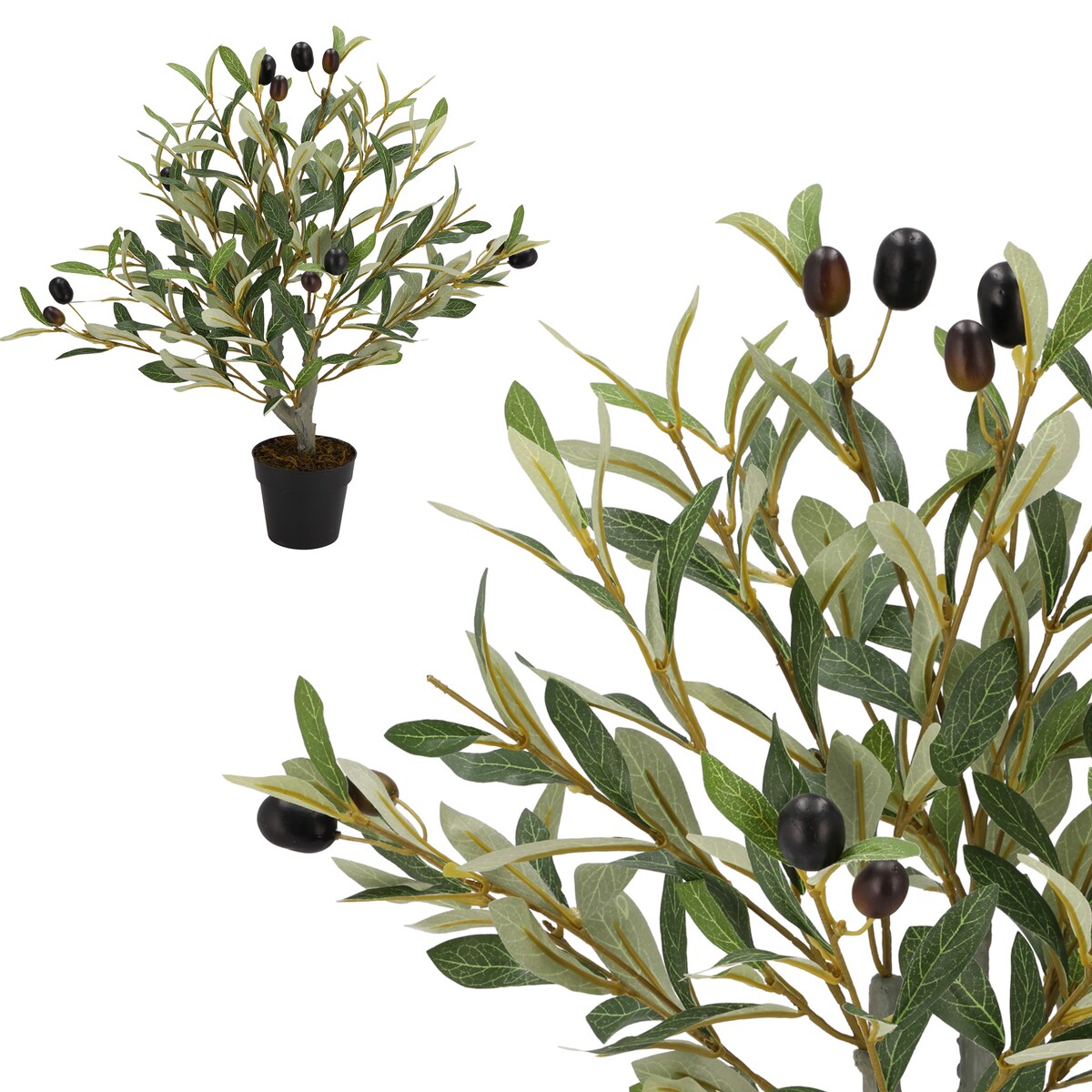 Drzewko OLIWNE sztuczne ROŚLINA kwiat JAK ŻYWE dekoracyjne ZIELONE w donicy
