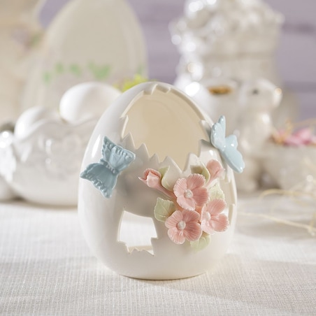 VILLA ITALIA Lampion porcelanowy na tealight 14 cm LAURA