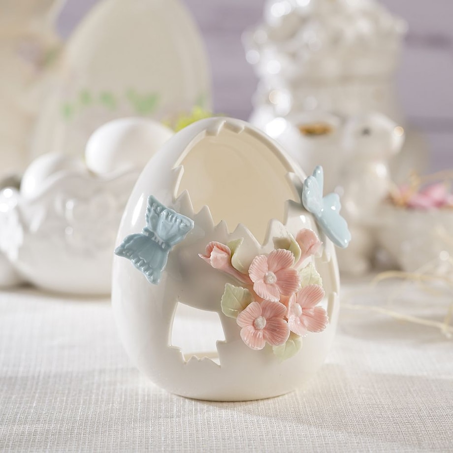 VILLA ITALIA Lampion porcelanowy na tealight 14 cm LAURA