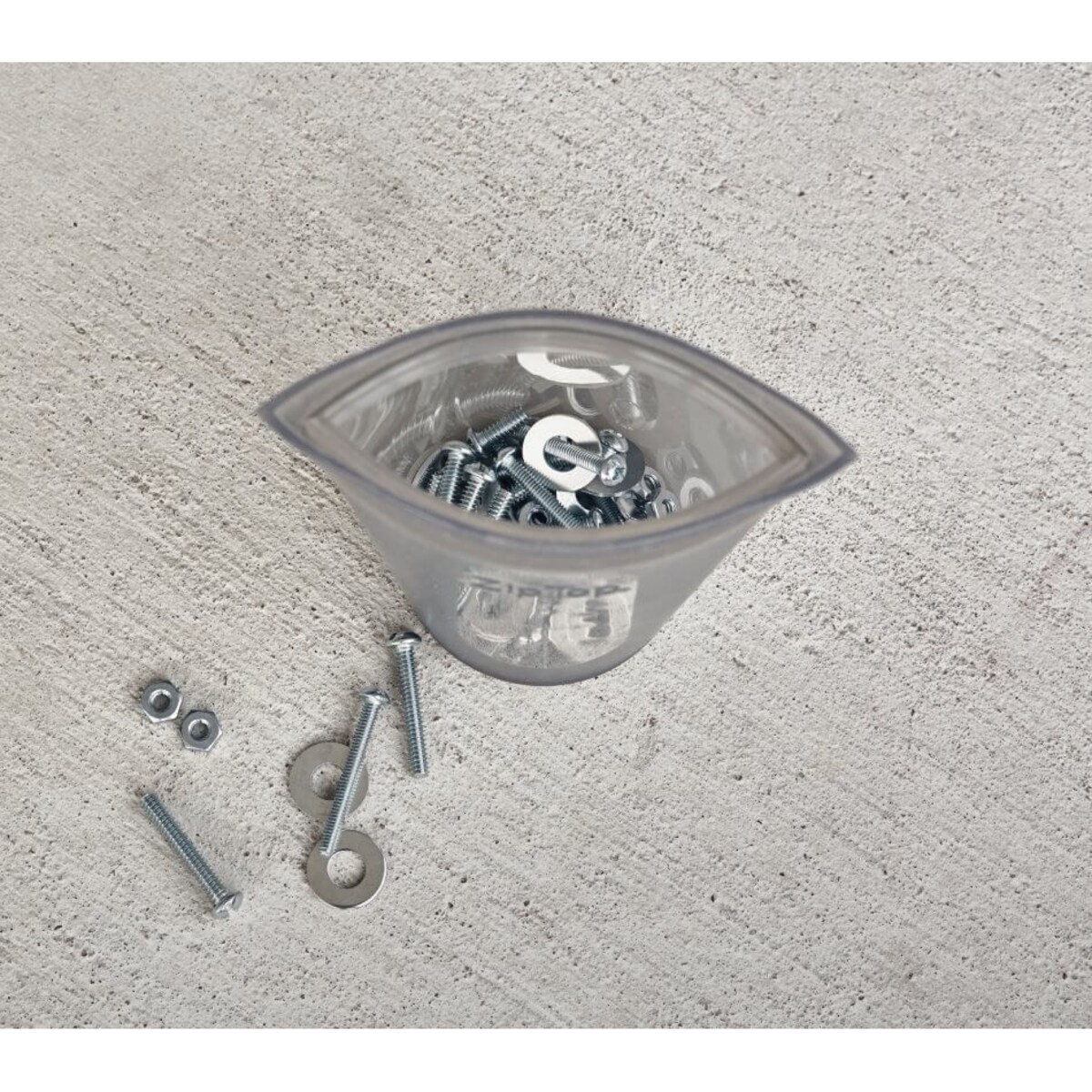 Pojemnik na przekąski S Gray, 270 ml, Zip Top