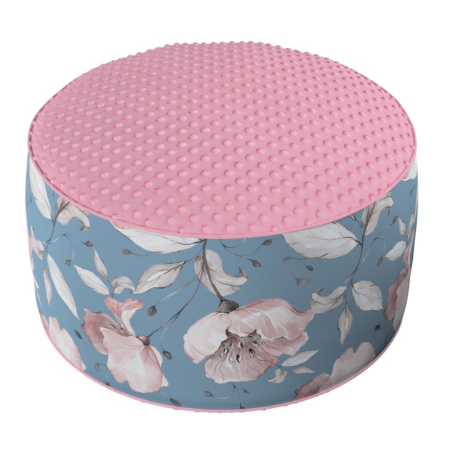 Puf dwukolorowy Coli z Minky, niebiesko-różowy, 50x25 cm, Magic Collection